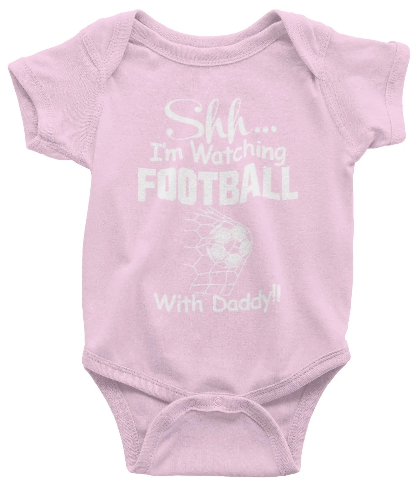 Printed Baby Bodysuit Shh I'm Watching Football With Daddy